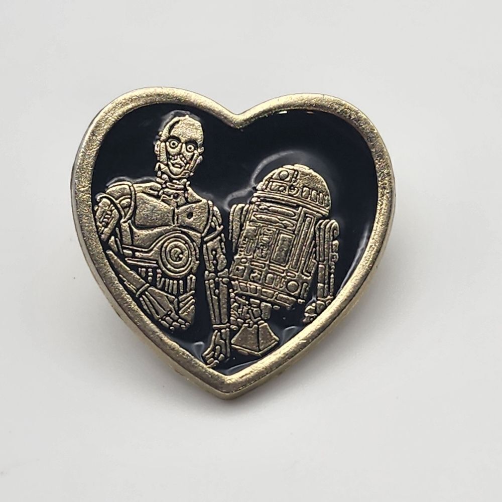 Star Wars R2-D2 & C-3PO Heart Pin
